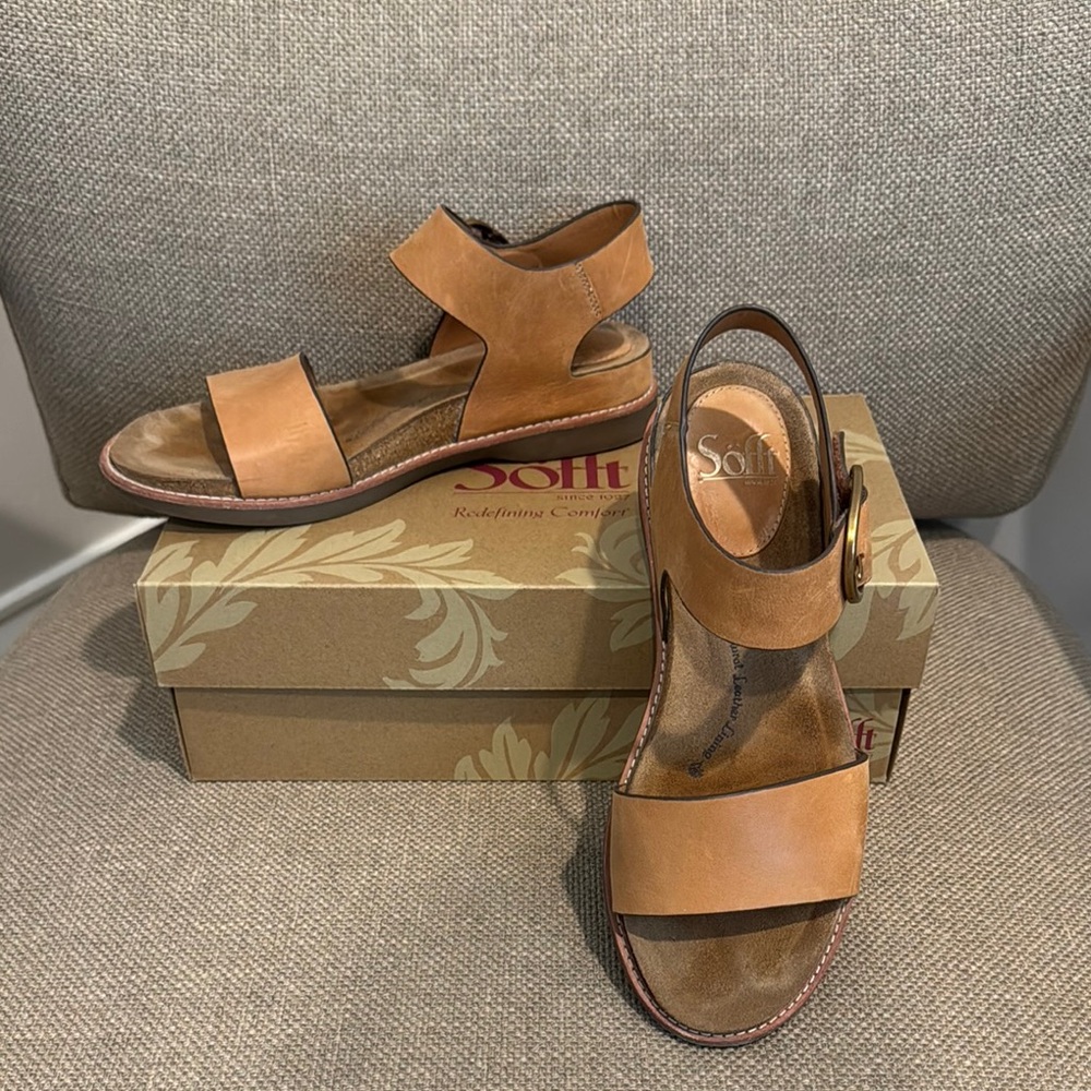 Sofft Women’s Bali sandals, size 8/39, color: luggage